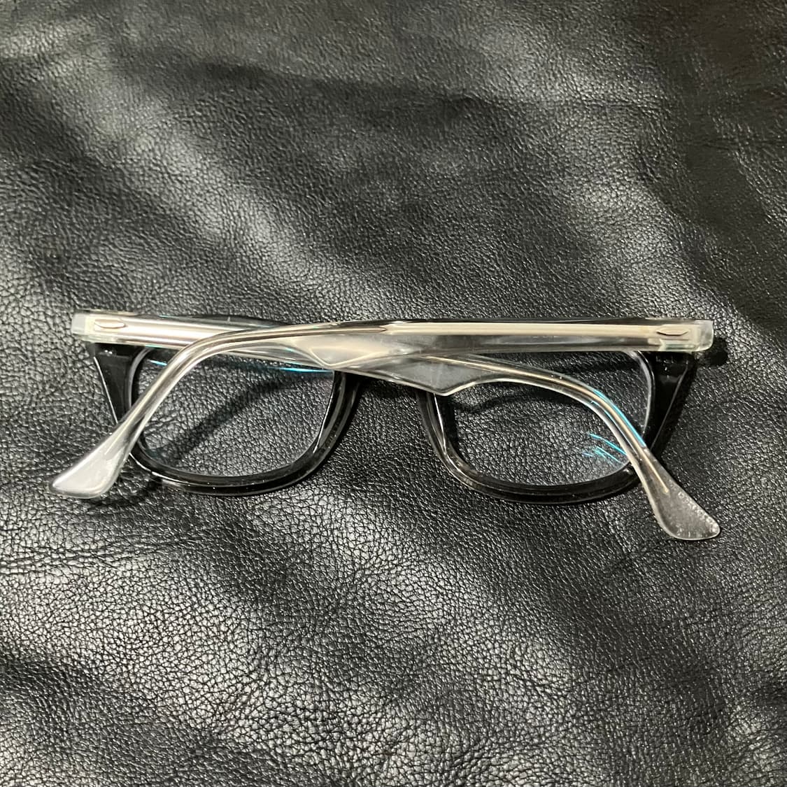 🇺🇸 50~60s 바슈롬 세이프티 안경 그레이 클리어 투톤 46-21 상품이미지3