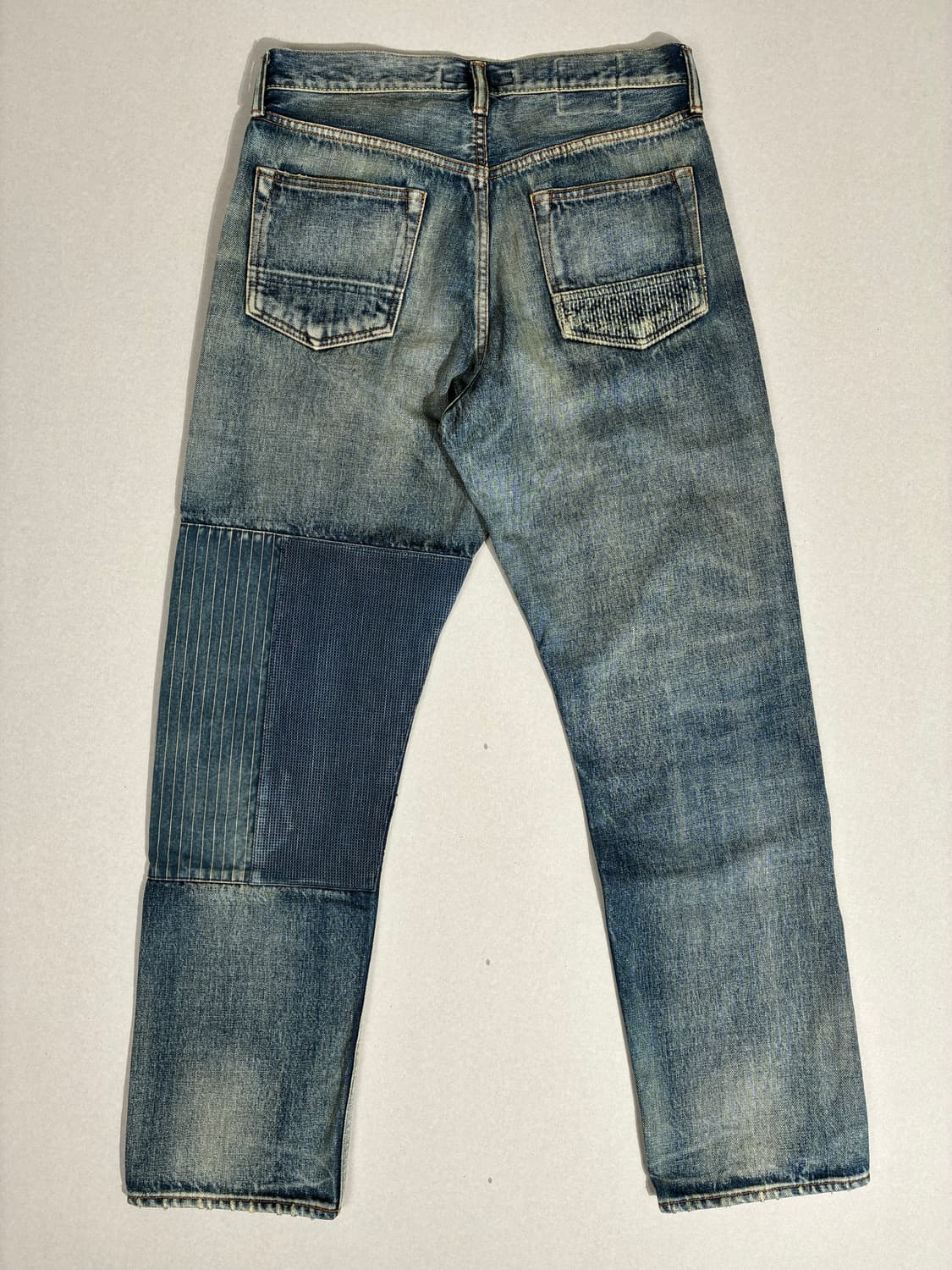 FDMTL 펀더멘탈 클래식 핏 패치워크 사시코 보로 데님 W28/L30 상품이미지5