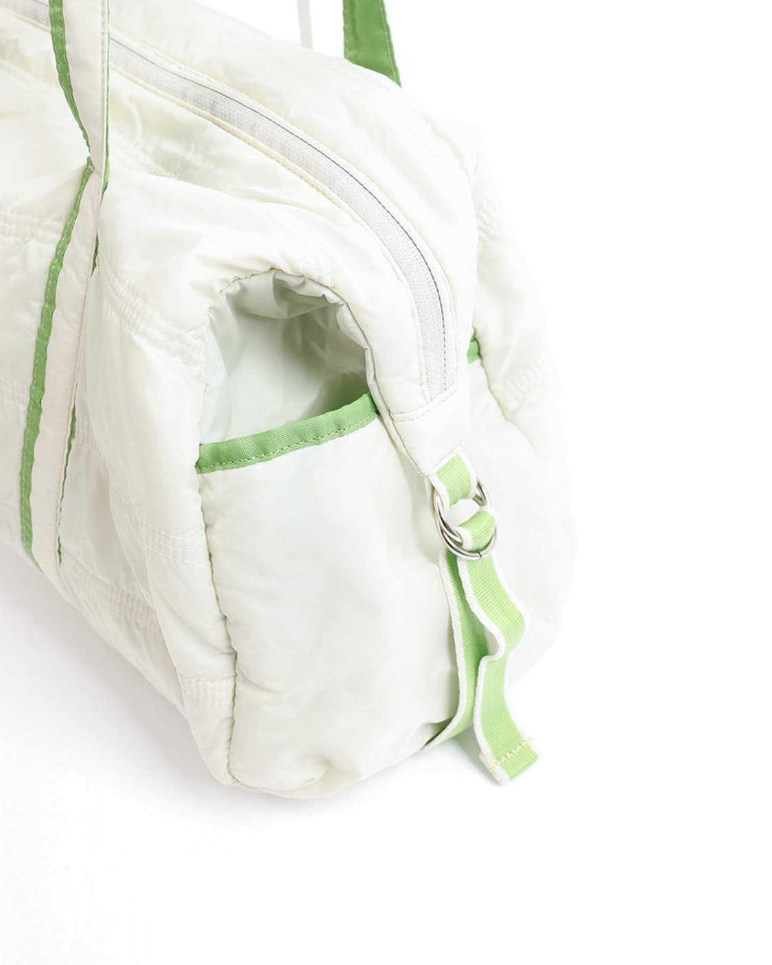 [adidas] 아이보리 × 그린 퀼팅 더플백 상품이미지7