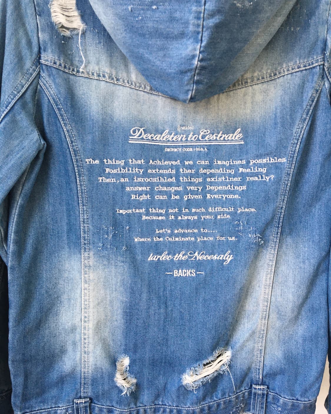 Damage stud point hood jacket 상품이미지5