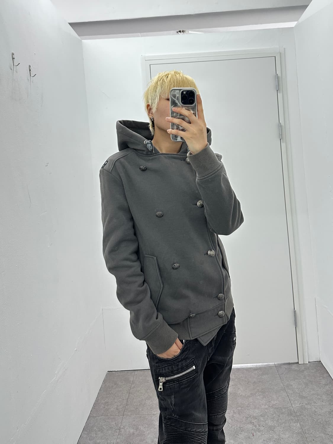 Vintage double buttoned hood jacket 상품이미지3