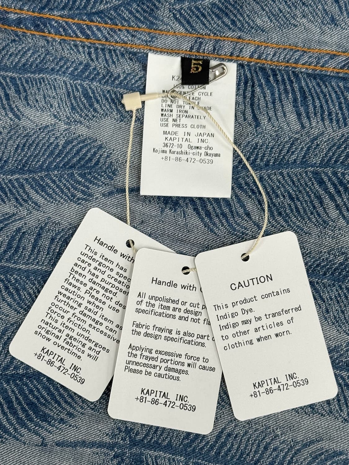 캐피탈 5온즈 맥파이 데님 웨스턴 셔츠 라이트 인디고 (새상품) 상품이미지6