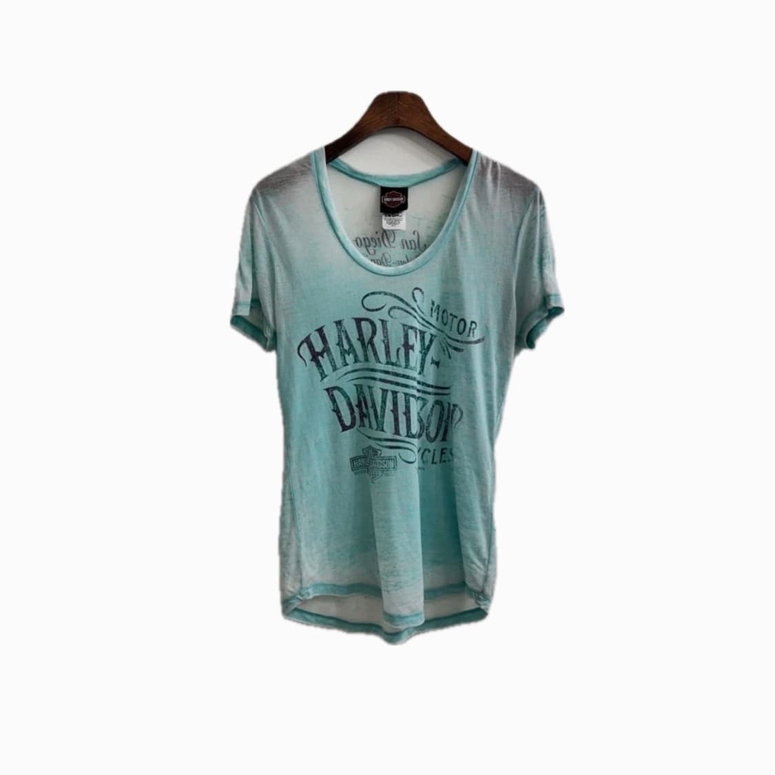 할리데이비슨 슬림핏 화이트블루 반팔 상품이미지1