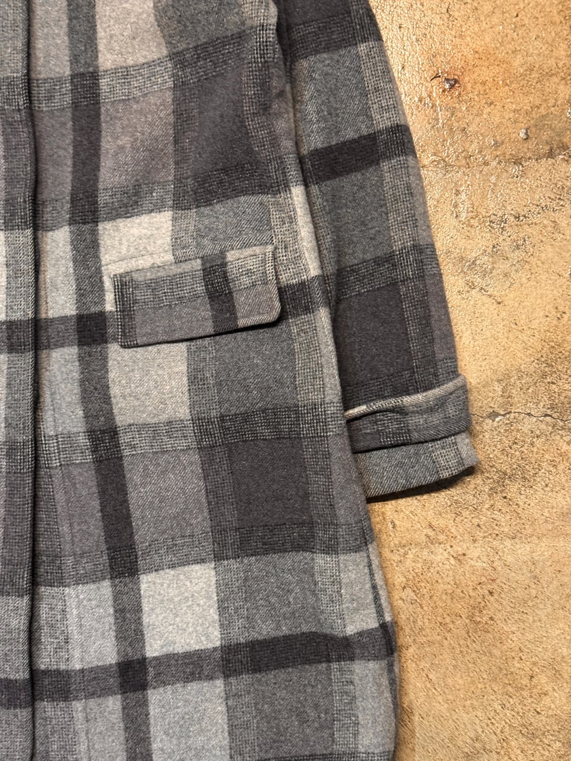 44-66 ) JPN Hooded Check Single Coat 상품이미지6