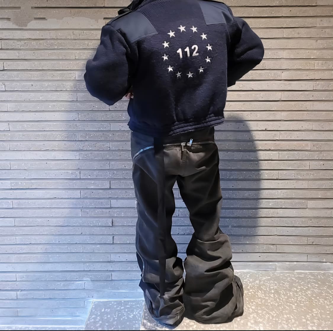 베트멍 112 리버시블 유틸리티 자켓 폴리스 크롭 봄버 블랙 상품이미지2