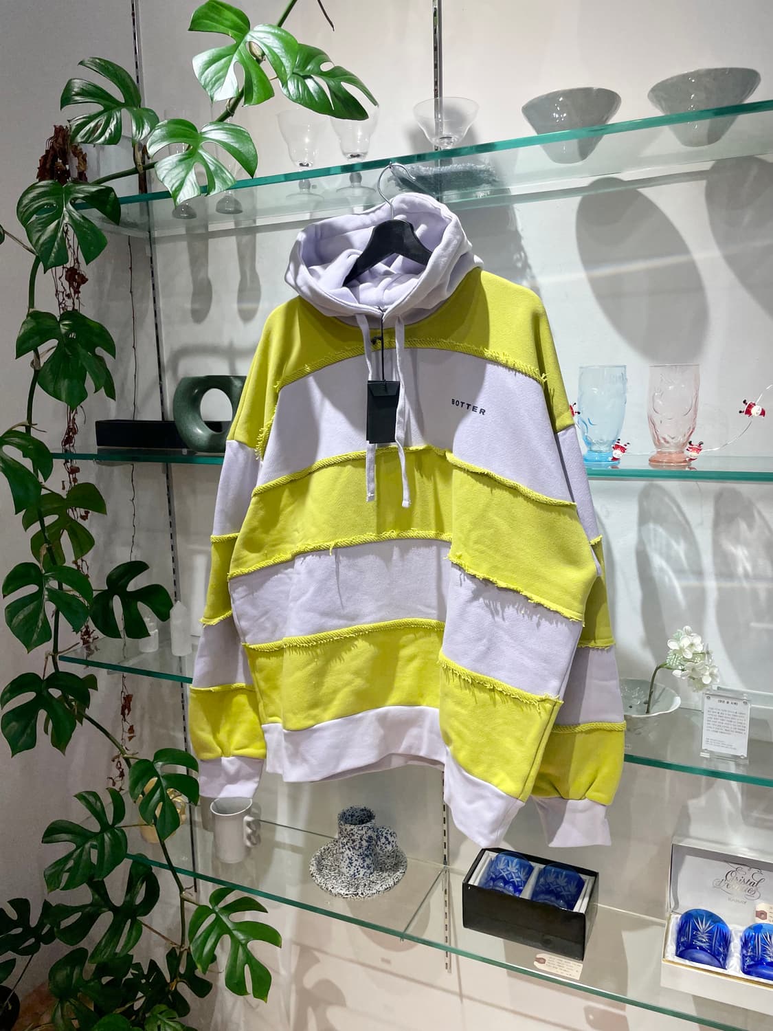 보터 raw edge stripe hoodie 상품이미지4