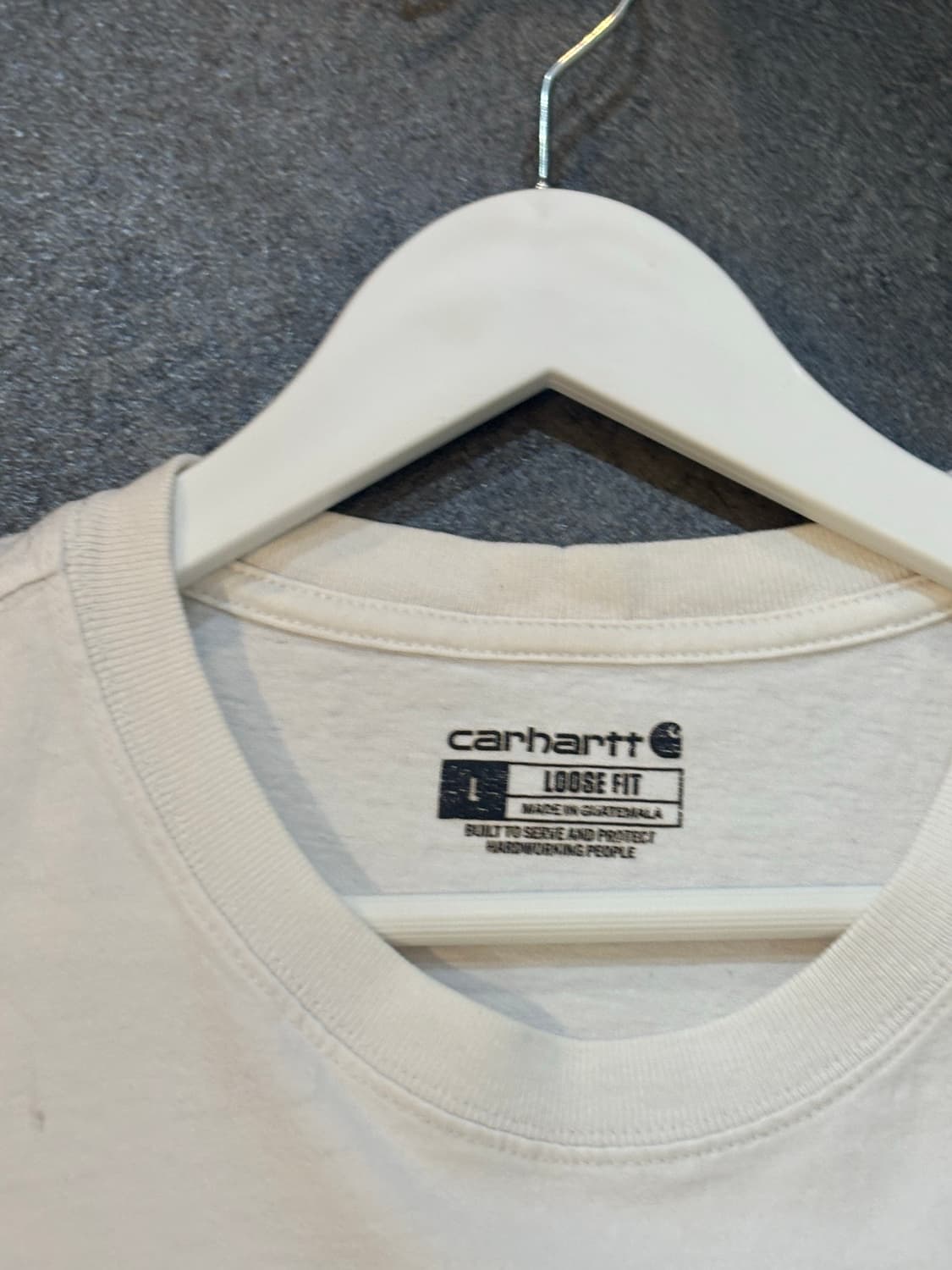 칼하트 루즈핏 반팔 티셔츠 화이트 L사이즈 상품이미지5