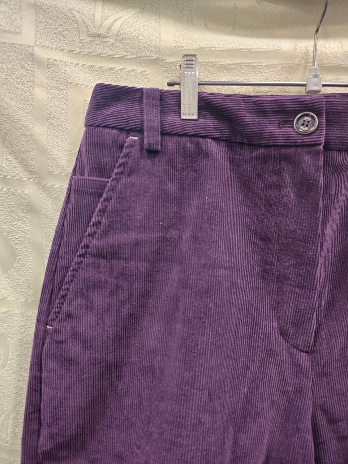 거의새거) 아비에무아 Avie Muah 퍼플 코듀로이 와이드 팬츠 3사이 상품이미지2