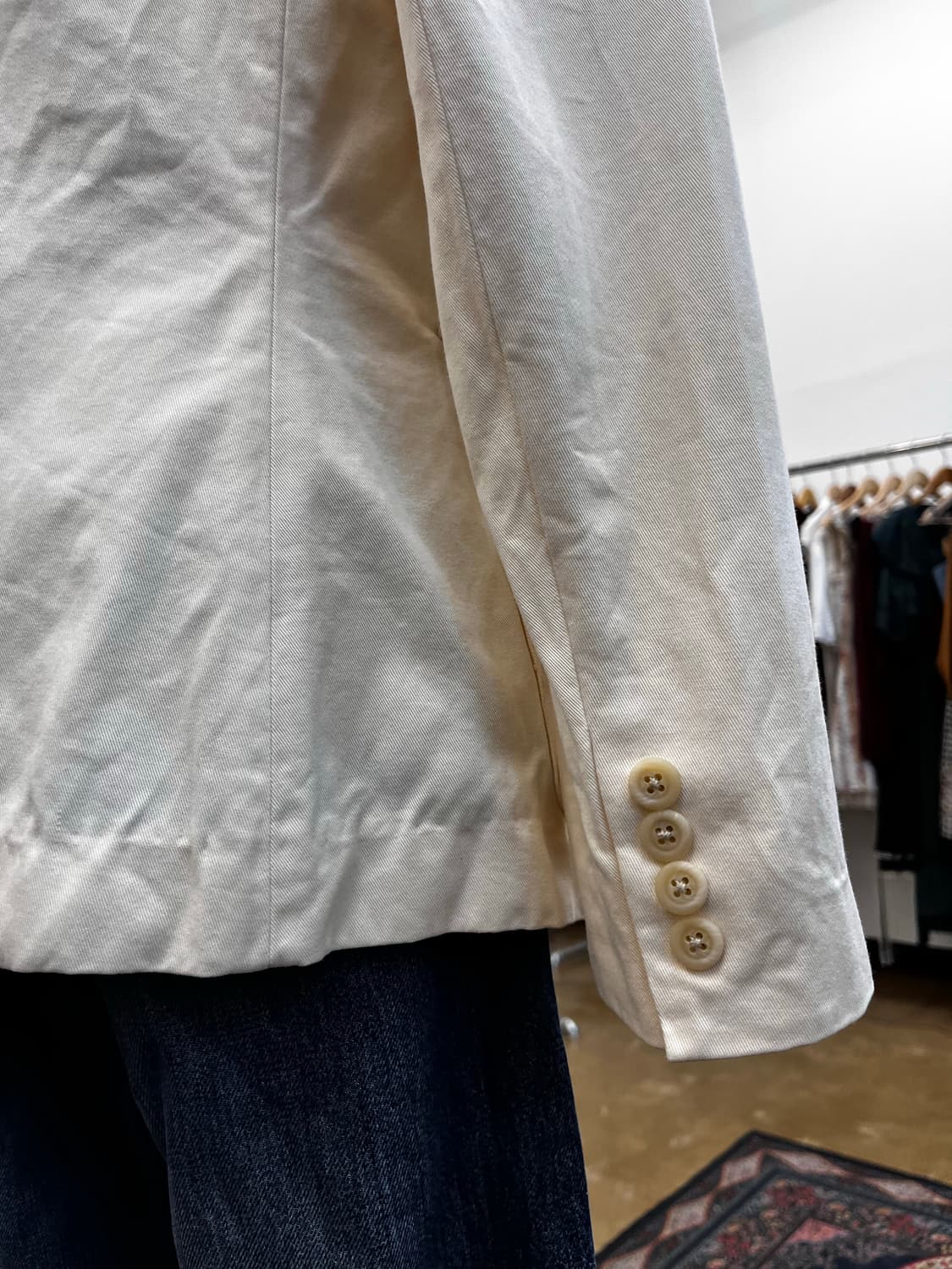 랄프 로렌 코튼 테일러드 자켓 아이보리 상품이미지6