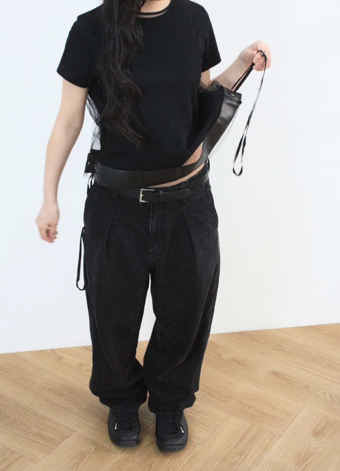 noir kei ninomiya tulle layered t-shirt 상품이미지2