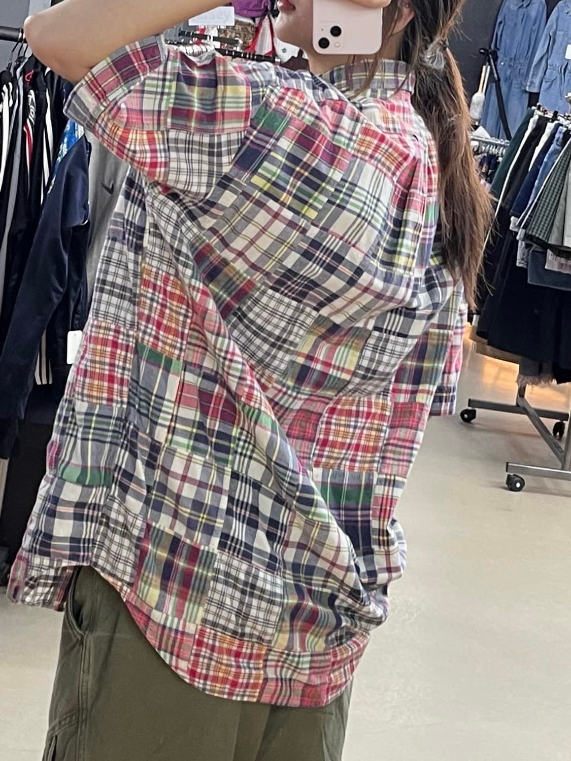 폴로 패치워크 반팔 셔츠 상품이미지2