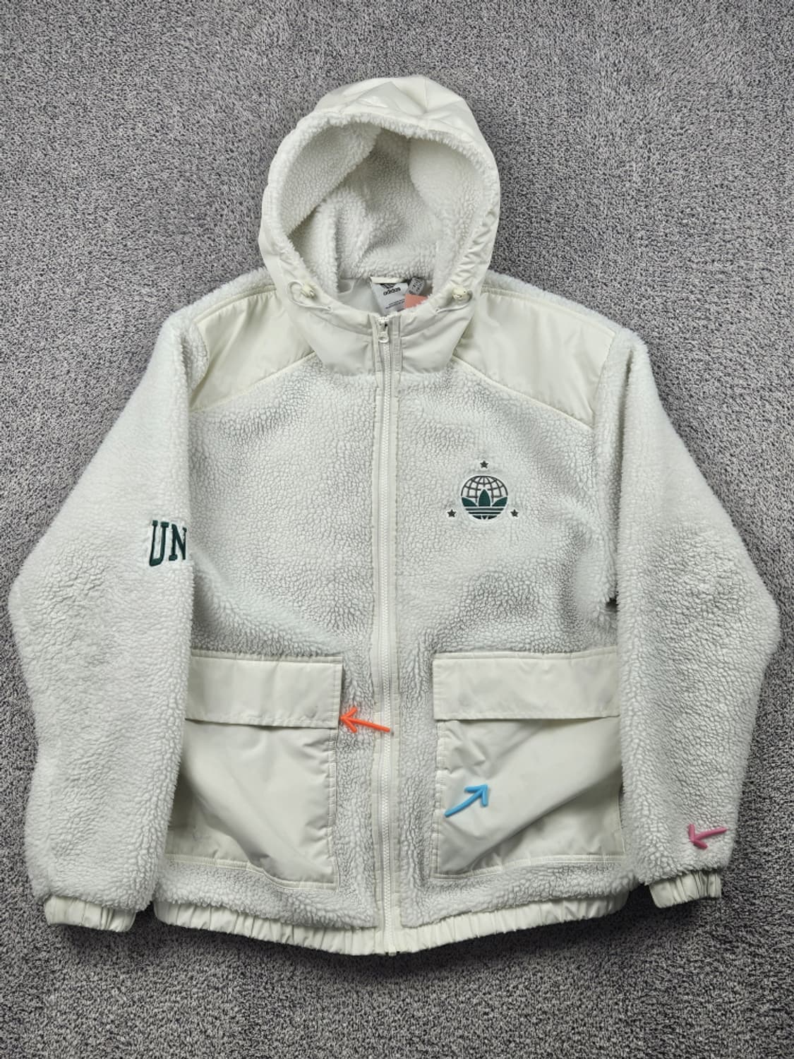 아디다스 MC 쉐르파 플리스 후드집업 자켓 ( L ) / 10372 상품이미지5