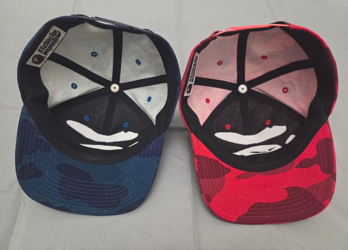 베이프 사루페이스 빈지노 볼캡 빅페이스 스냅백 레드 블루 일괄 상품이미지5