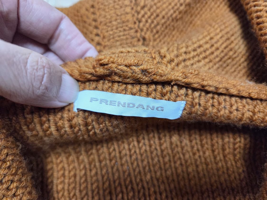 쁘렝땅(PRENDANG) 숄카라 니트가디건 프리사이즈 상품이미지5