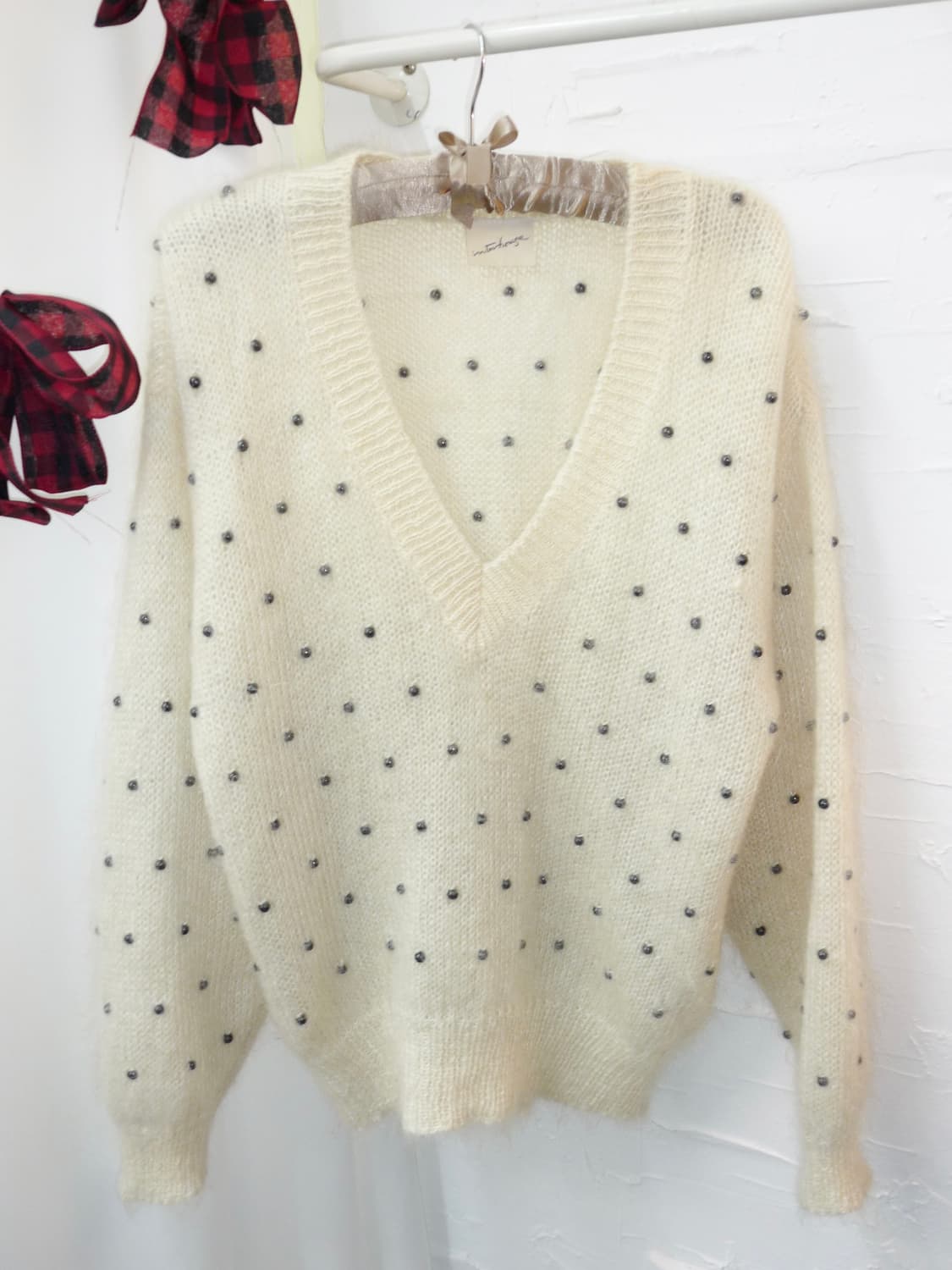 deep neck beads knit 상품이미지4