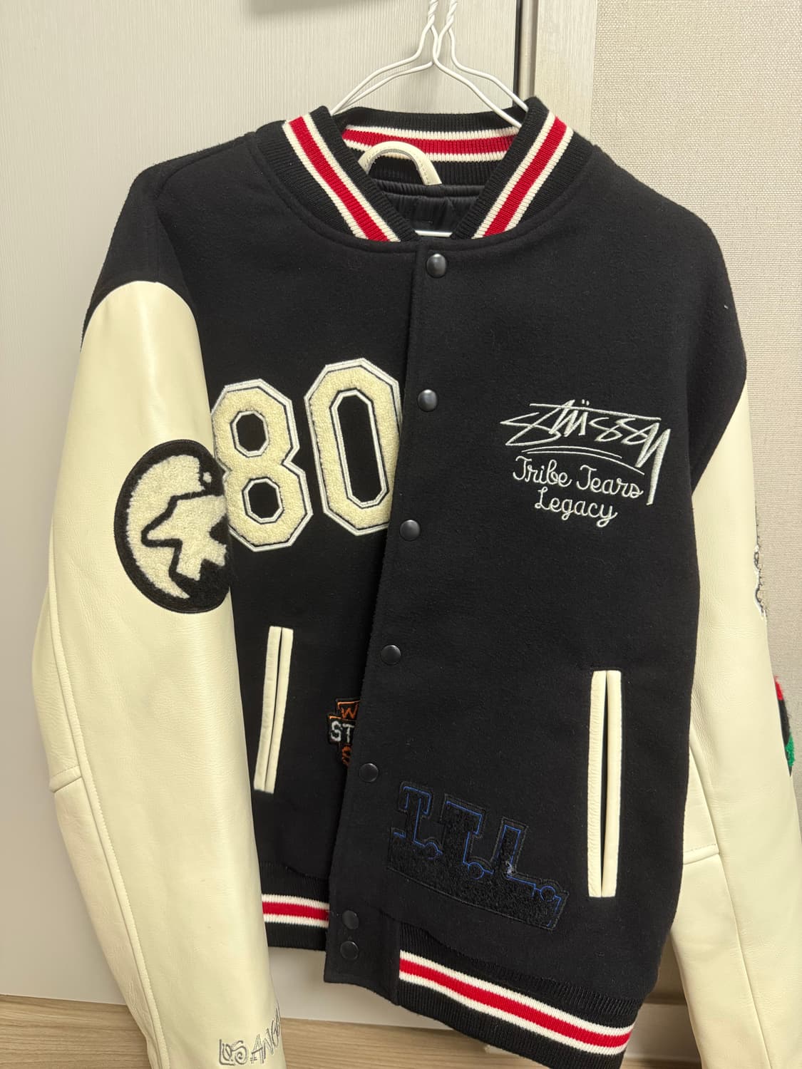 스투시 x 아워레가시 x 데님 티어스 바시티자켓 상품이미지3