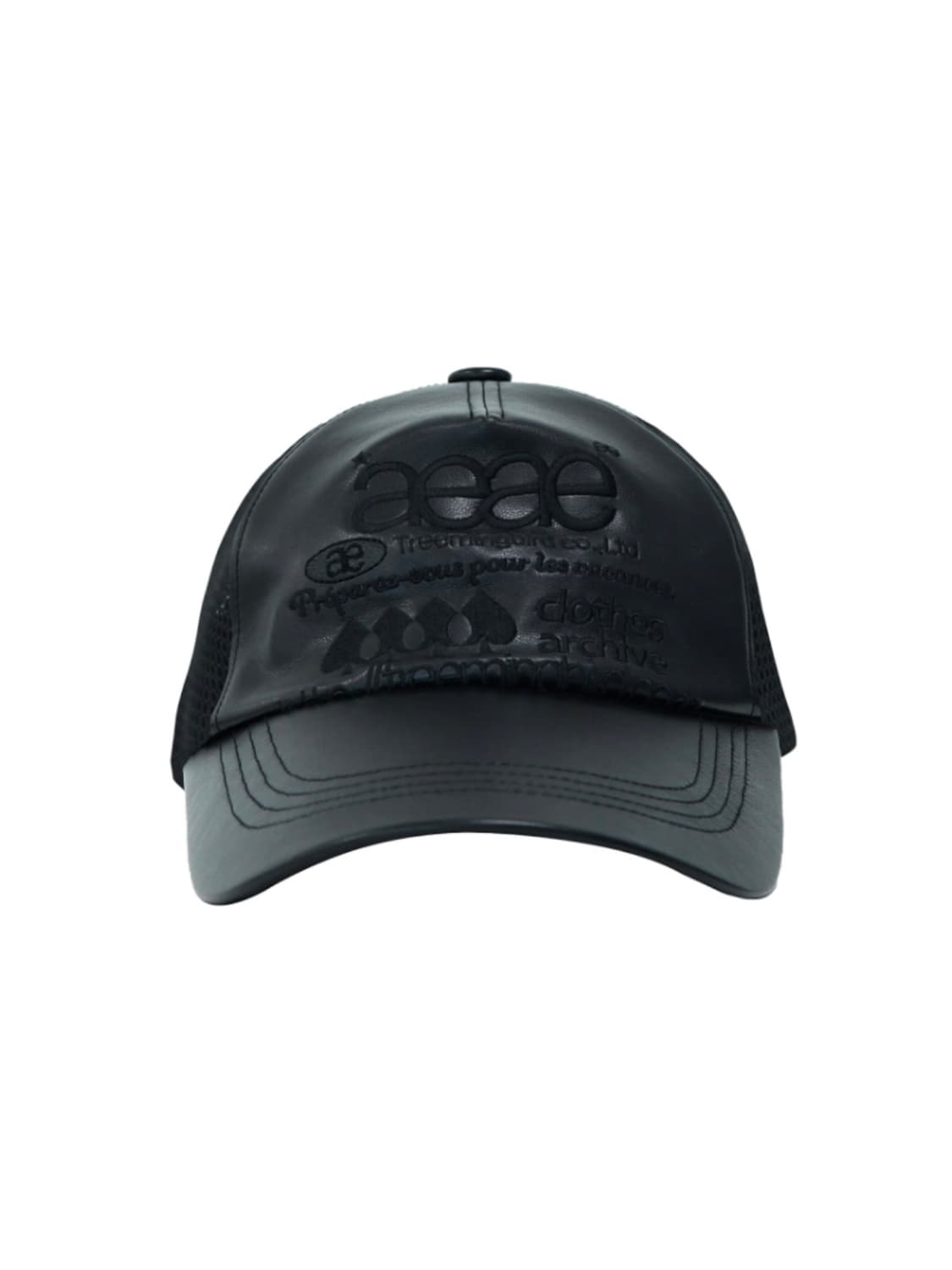 aeae x 트리밍버드 웹 로고 메쉬 캡 블랙 상품이미지1