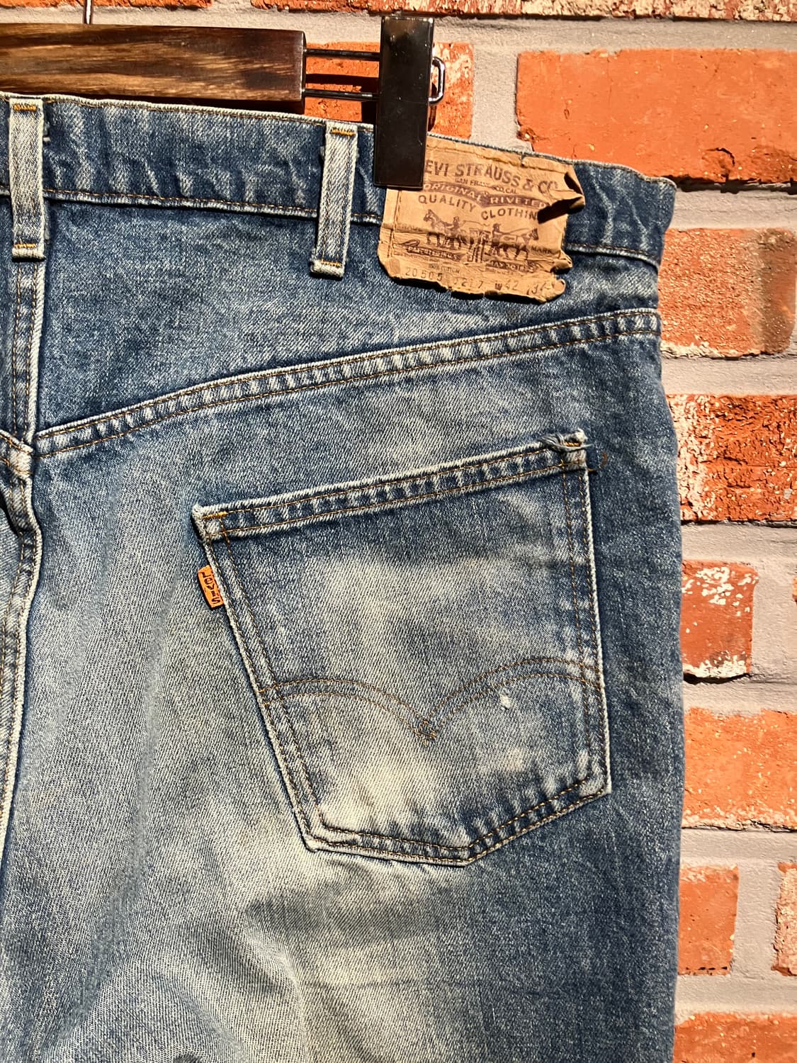 80s USA 빈티지 리바이스 505 오렌지탭 데님 팬츠 상품이미지6