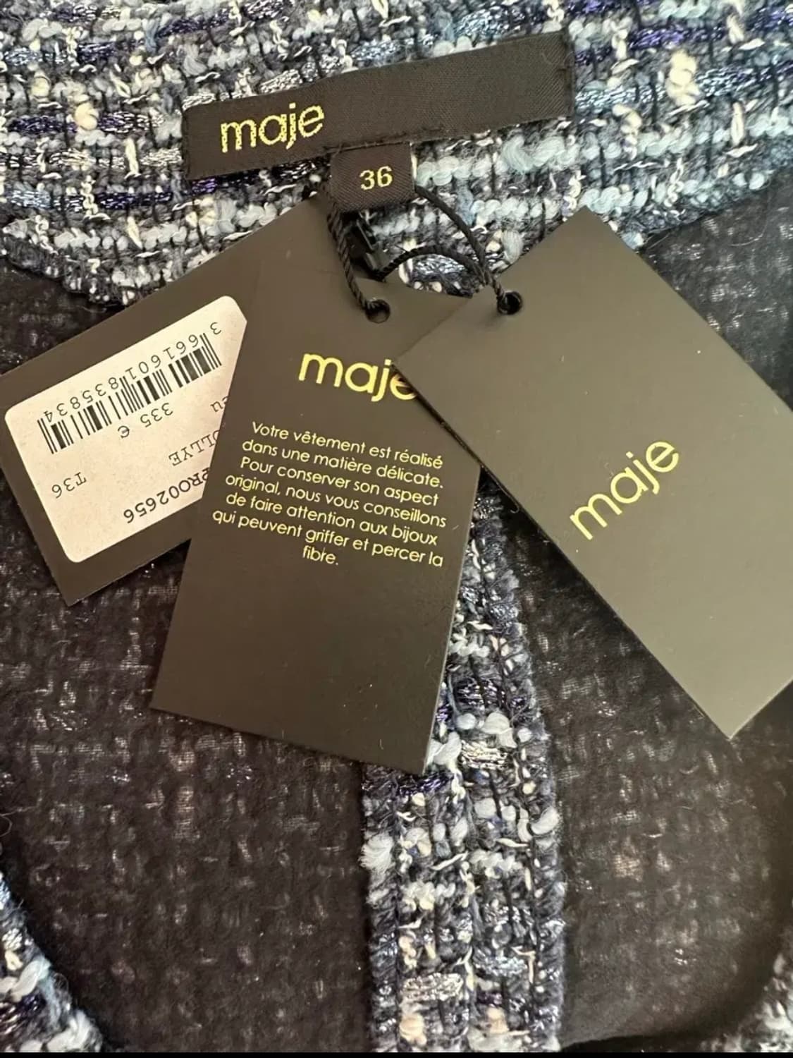 maje 마쥬 트위드 미디 원피스 상품이미지3