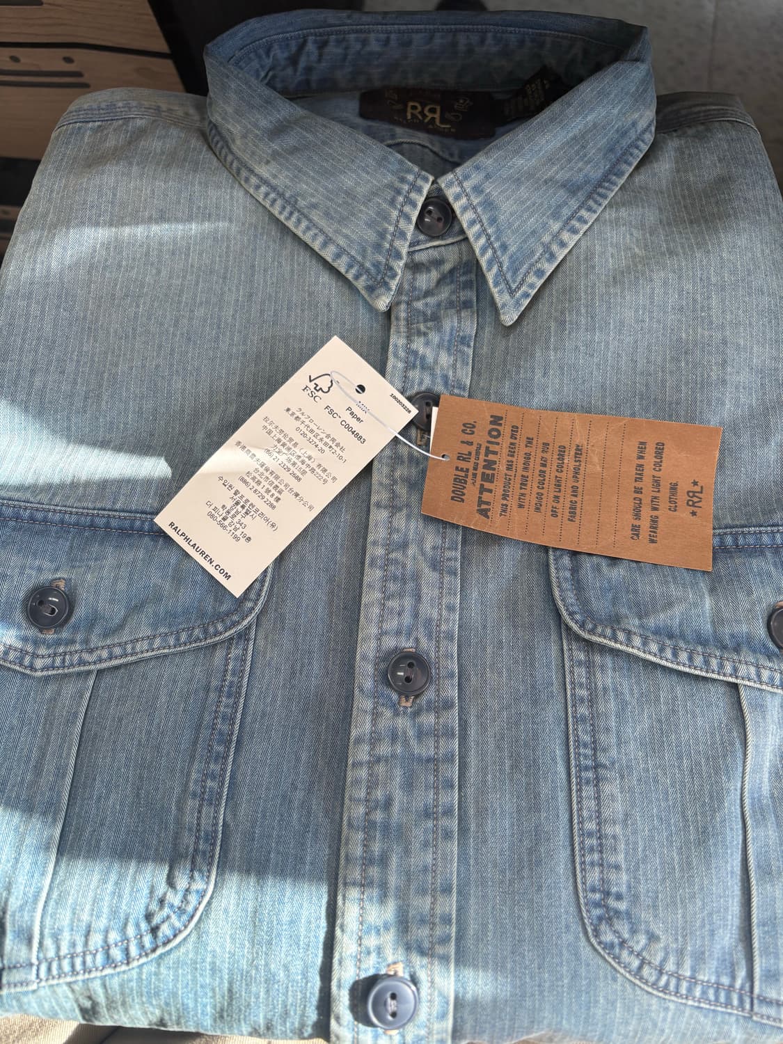 RRL 인디고 헤링본 워크셔츠 상품이미지1