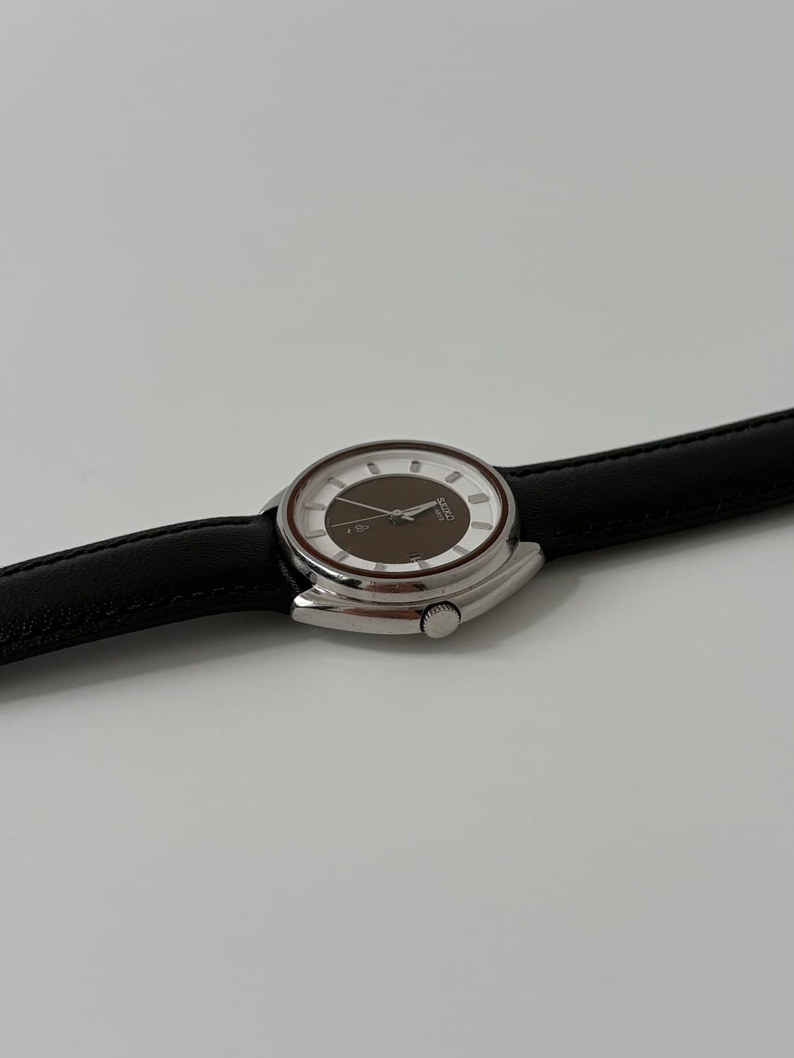 70s brown dial silver ladies quartz 상품이미지4