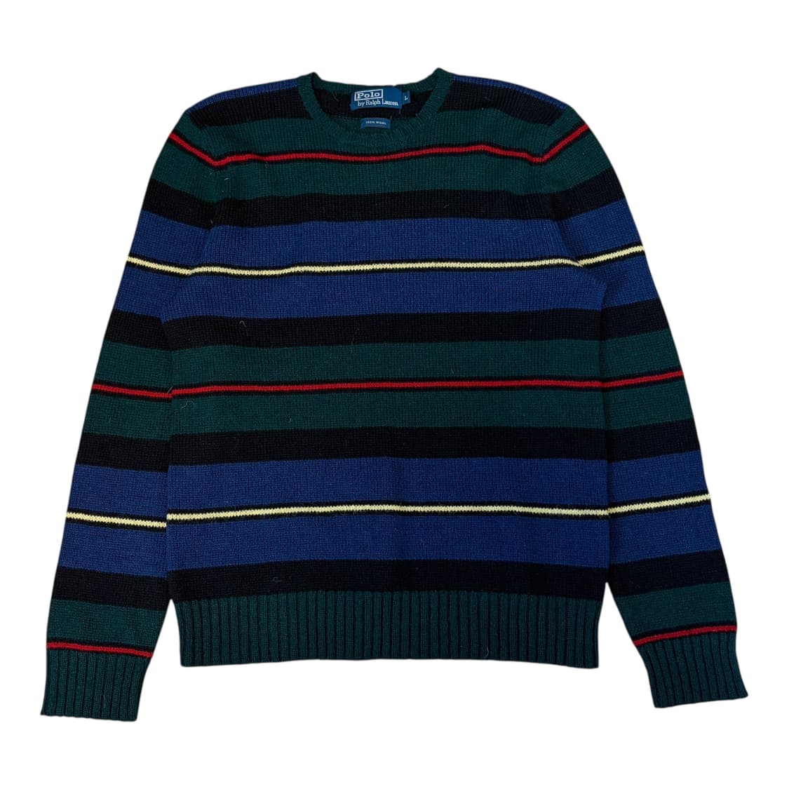 폴로 랄프로렌 울100 멀티 컬러 스트라이프 니트 상품이미지1