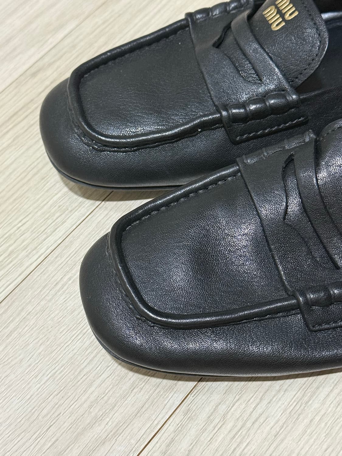 미우미우 루슈 나파 가죽 로퍼 플랫 38사이즈 상품이미지5