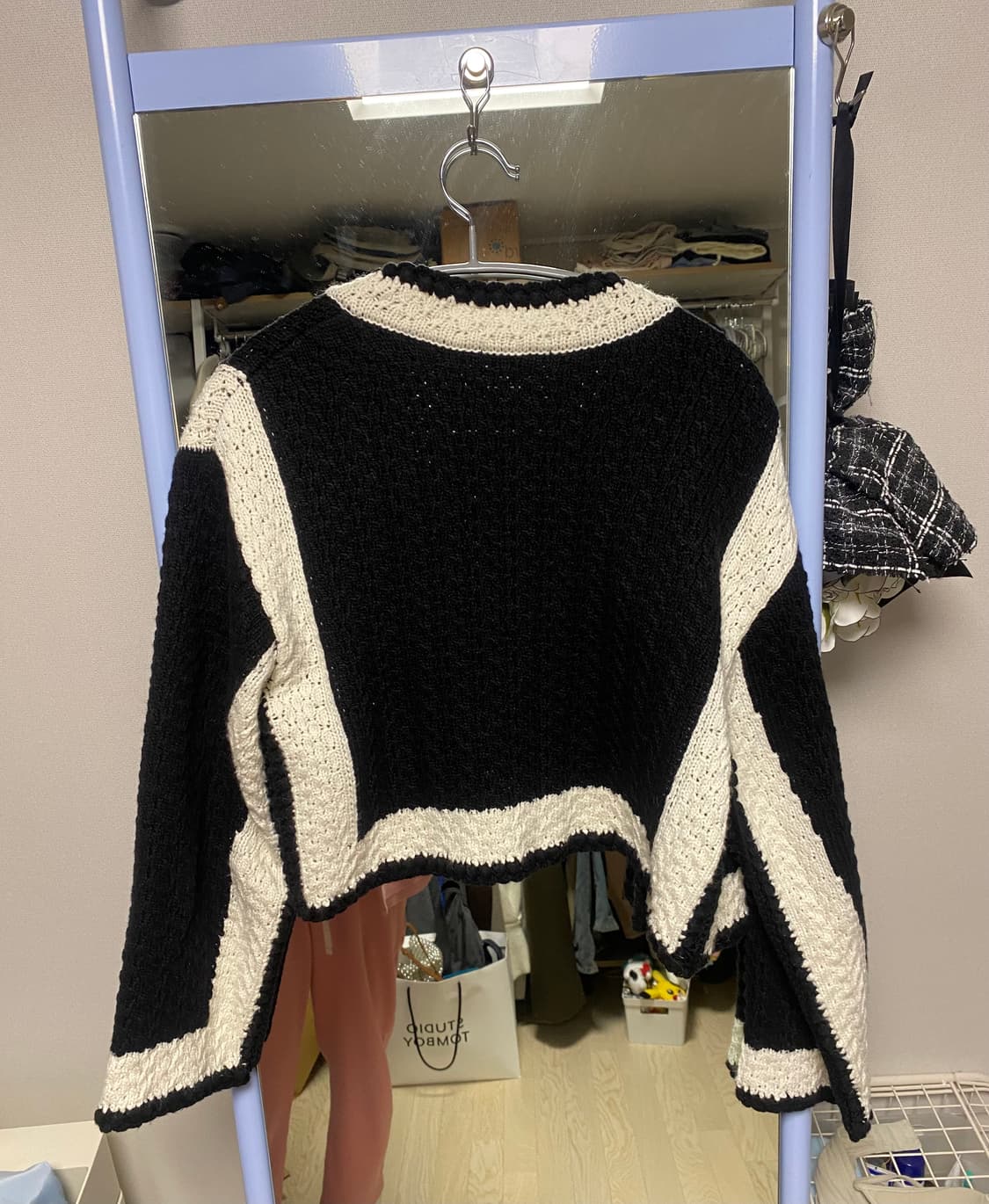 그로브 배색가디건 상품이미지2