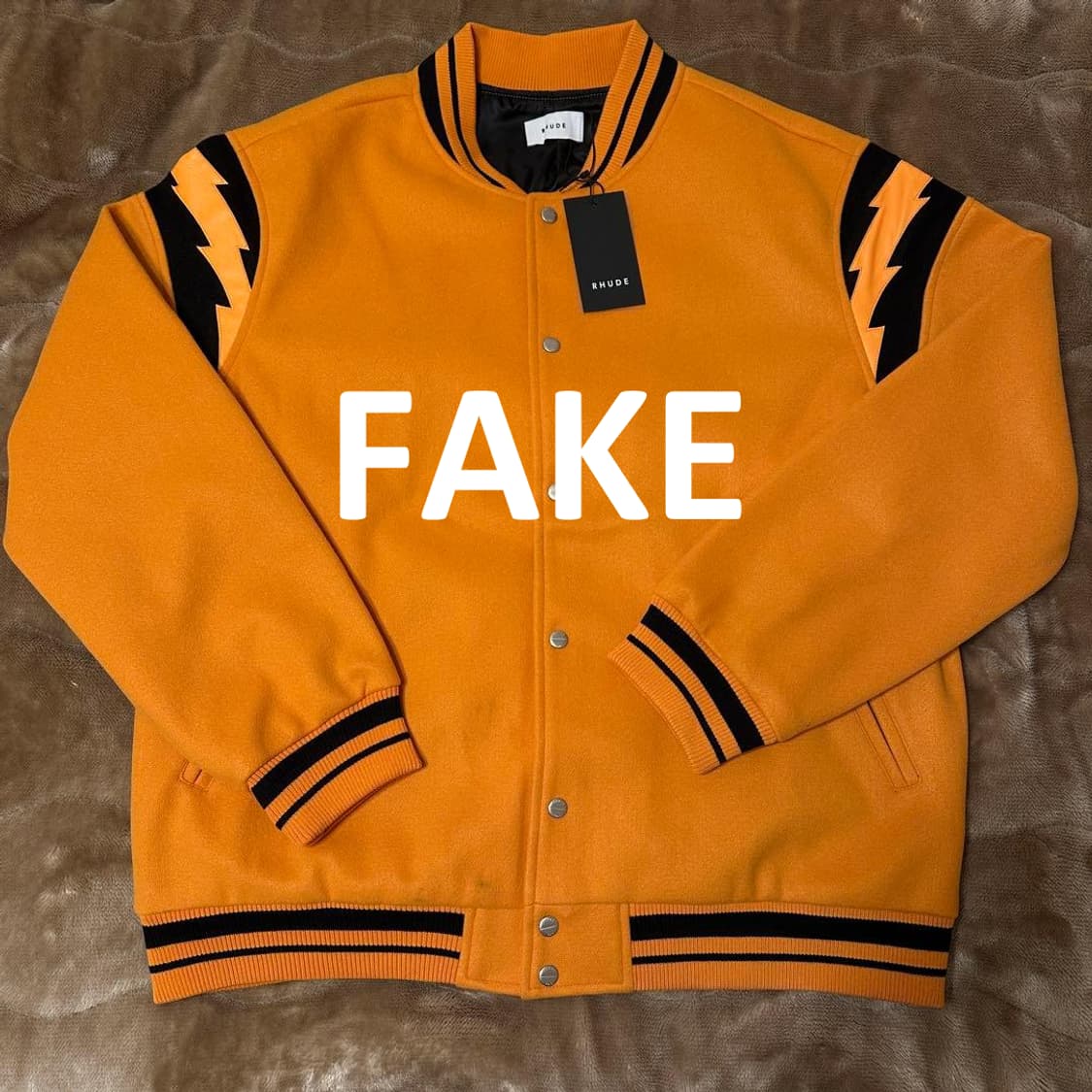 L) RHUDE 루드 라이트닝 바시티 상품이미지2