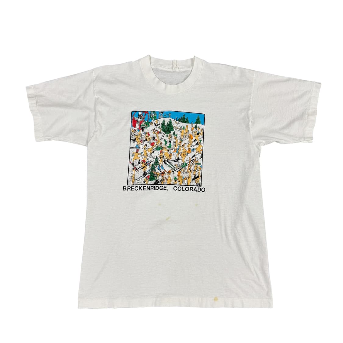 빈티지 80s Naked Ski 네이키드 스키 유머 티셔츠 상품이미지1