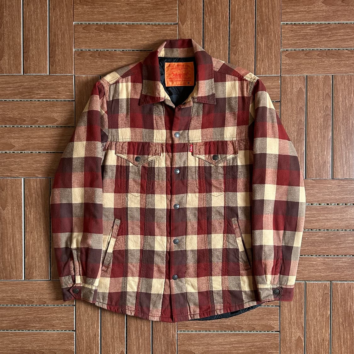 Levi’s plaid quilted check shirts jacket 상품이미지1