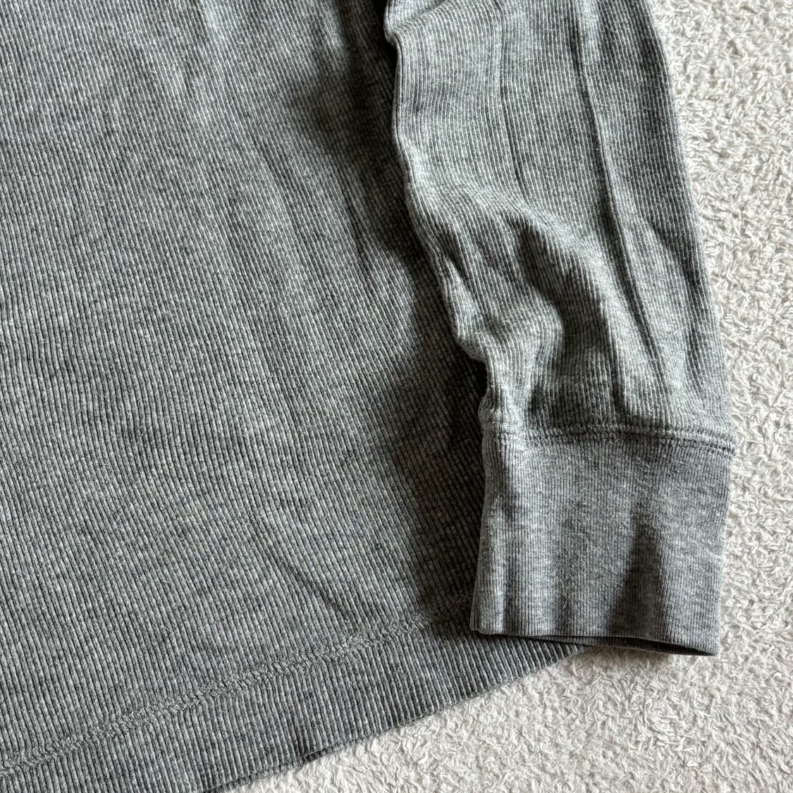 일본빈티지 올드 유니클로 그레이 기본 골지 이너 탑 상품이미지3