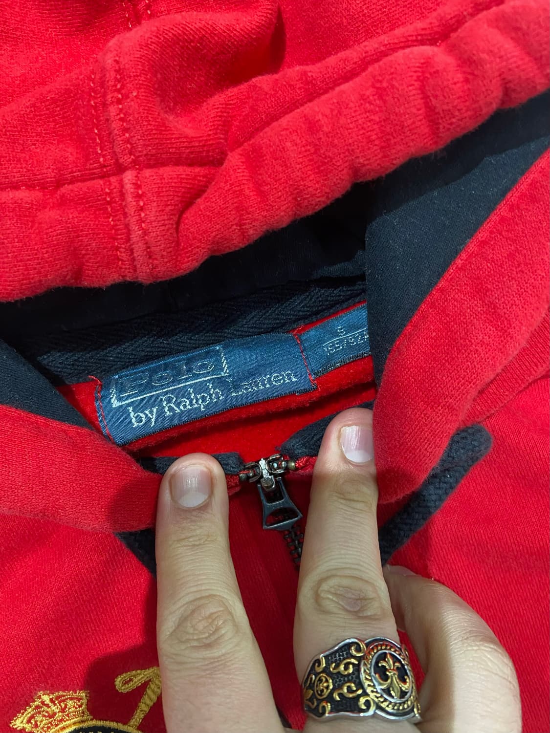 폴로 랄프로렌 빅포니 레드 후드집업 상품이미지4