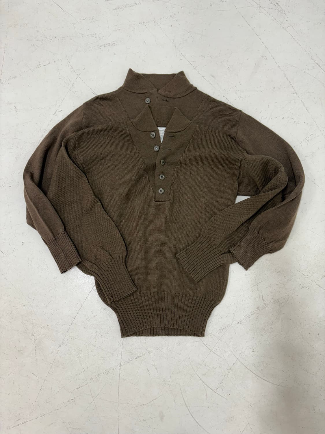 80‘s US Army 5 Button Wool Sweater 상품이미지1