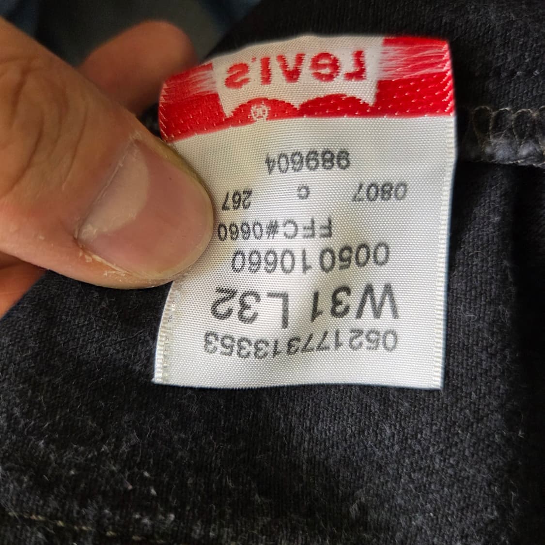 Levis 리바이스 501 블랙 데님 팬츠 상품이미지6