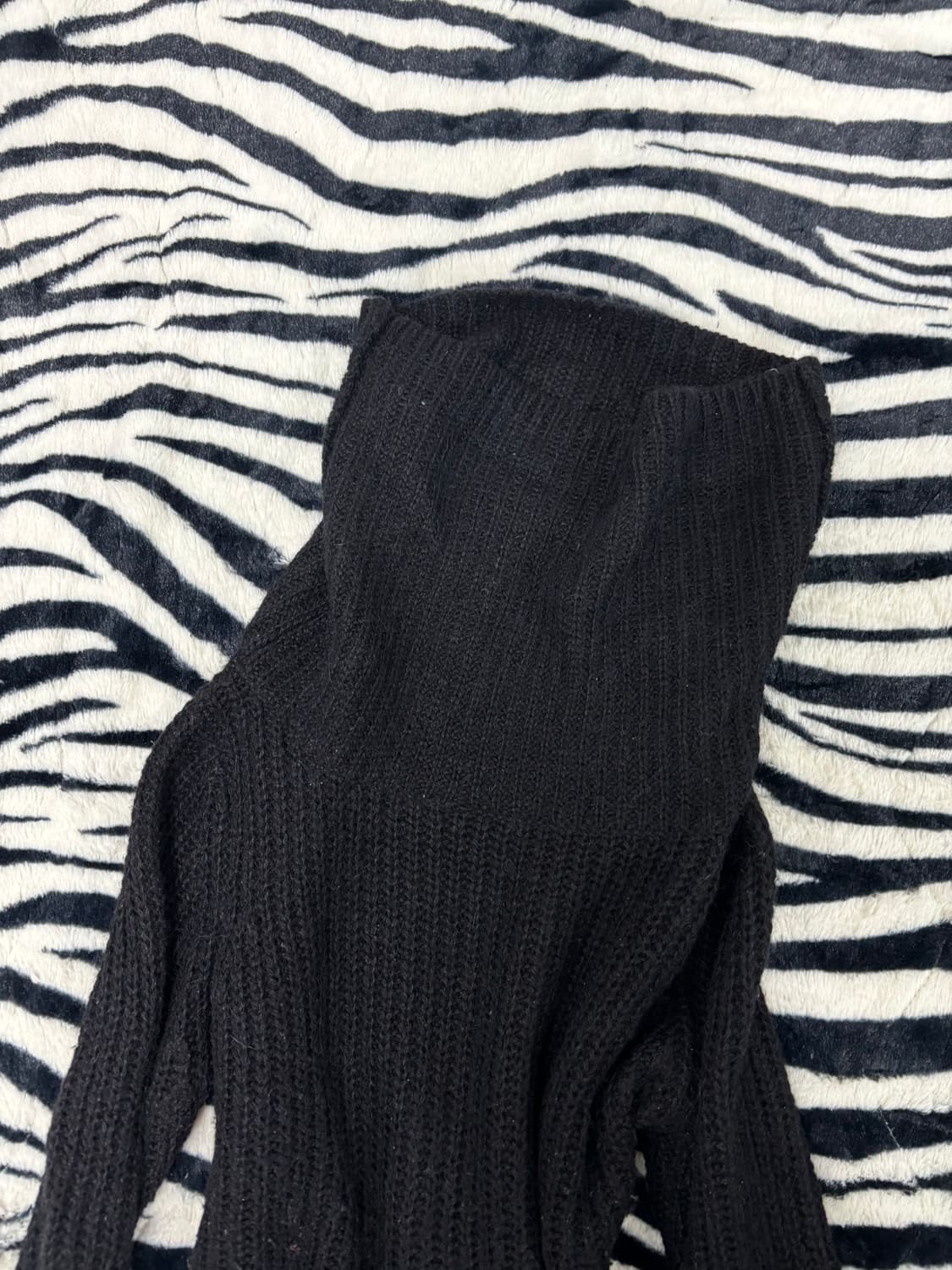 High Neck Layered Knit Sleeve 상품이미지6