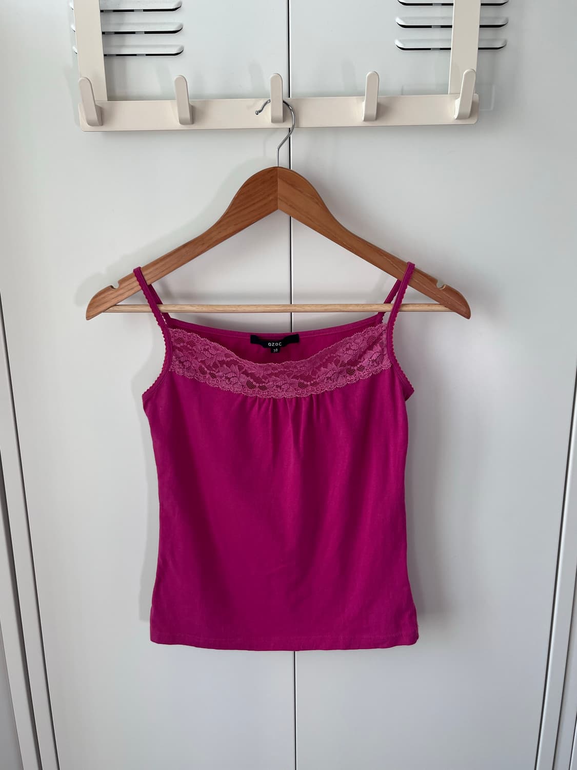 Ozoc 하구미 핫핑크 레이스 슬리브리스 상품이미지6