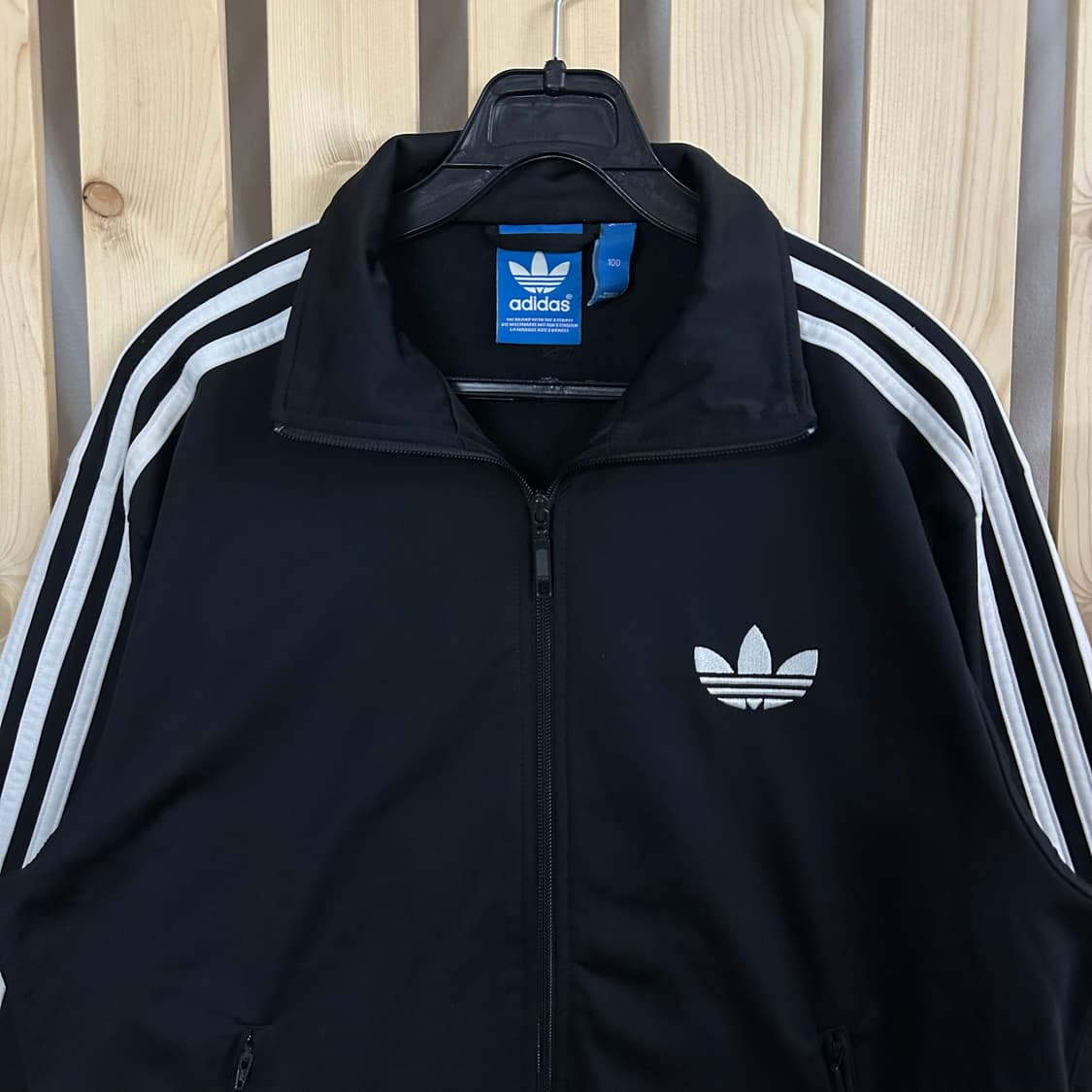 100) 아디다스 블랙 파이어버드 져지 트랙탑 상품이미지3