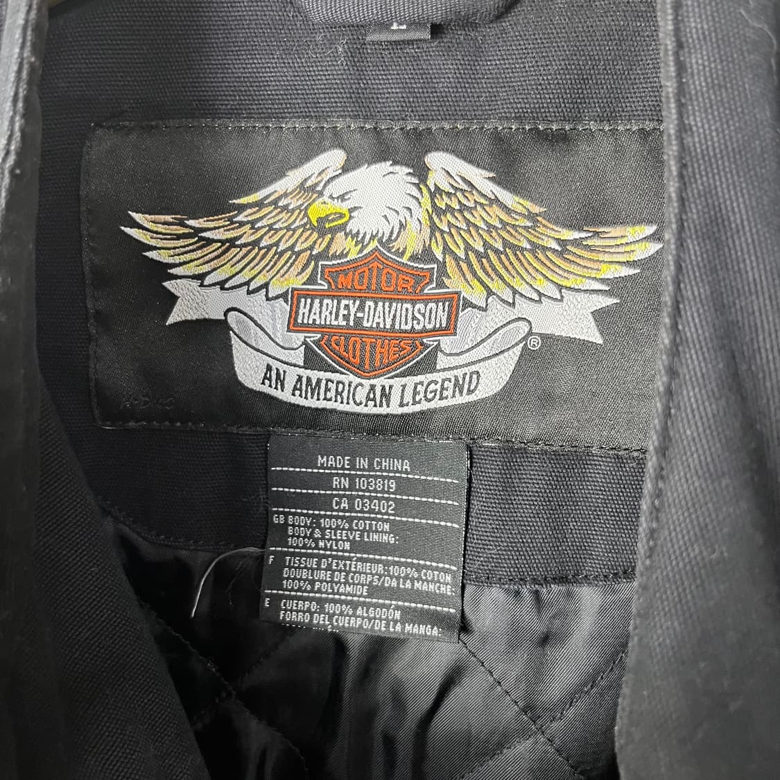 [Harley Davidson] 할리데이비슨 00's 코튼 라이더자켓 상품이미지5