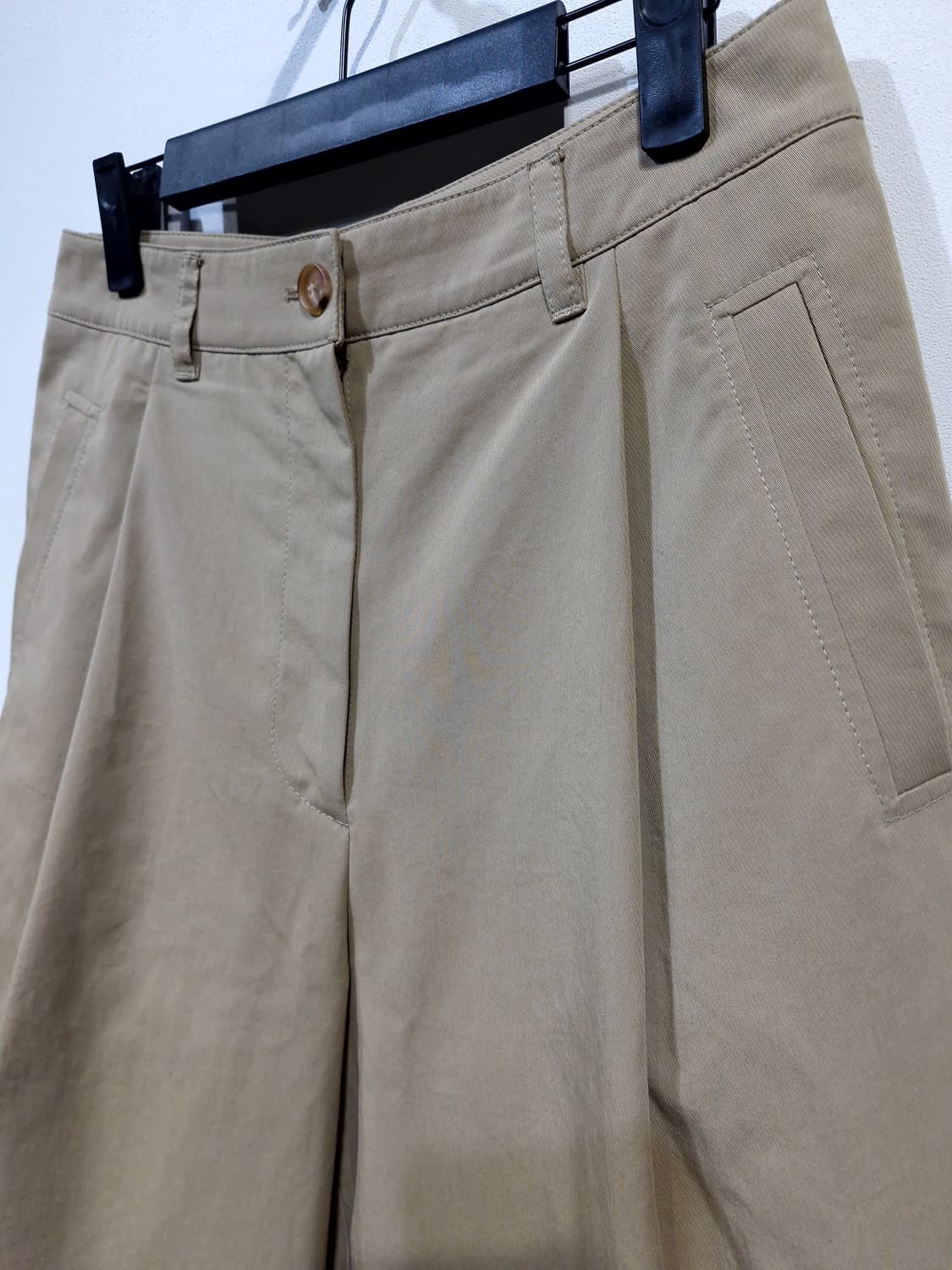 BEAKER 비이커 여성 원턱 와이드 코튼팬츠(1) 상품이미지3