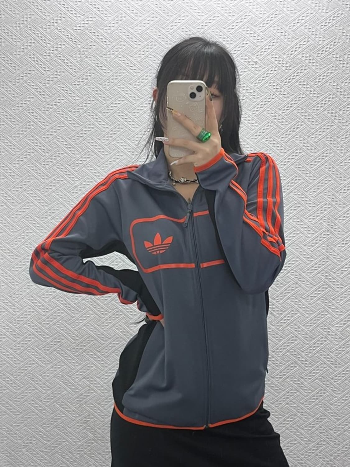 아디다스 레트로 스트릿 다이버 오렌지 져지 집업 95 C08103 상품이미지1