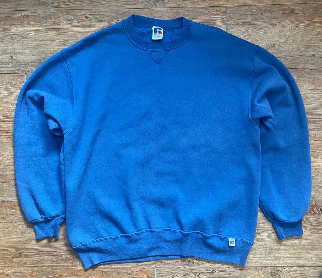 90s 러셀 애슬레틱 스웻셔츠 블루 XL 미제🇺🇸 상품이미지1