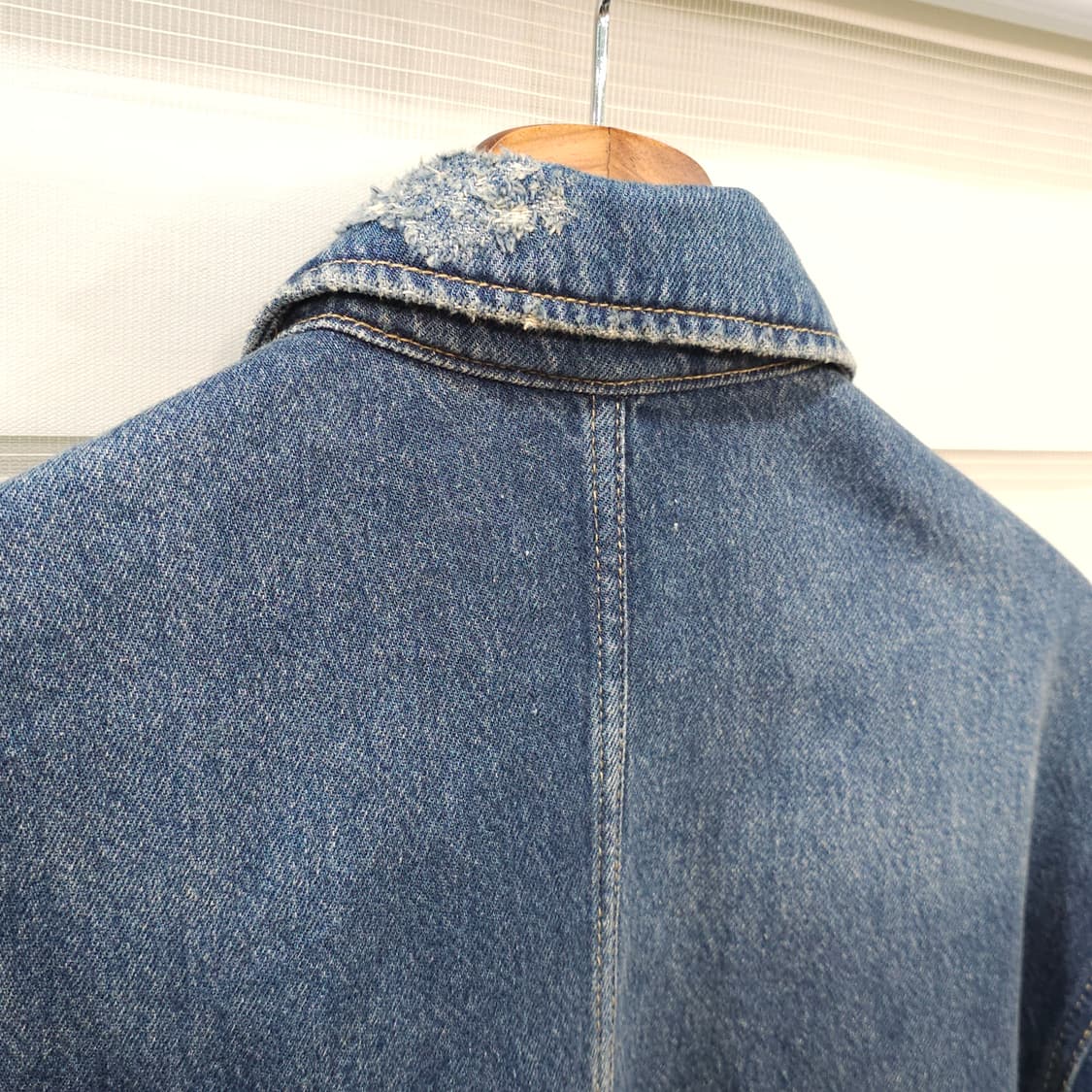 자라 빈티지가공 데님 커버올자켓- 우먼 실측확인 상품이미지6