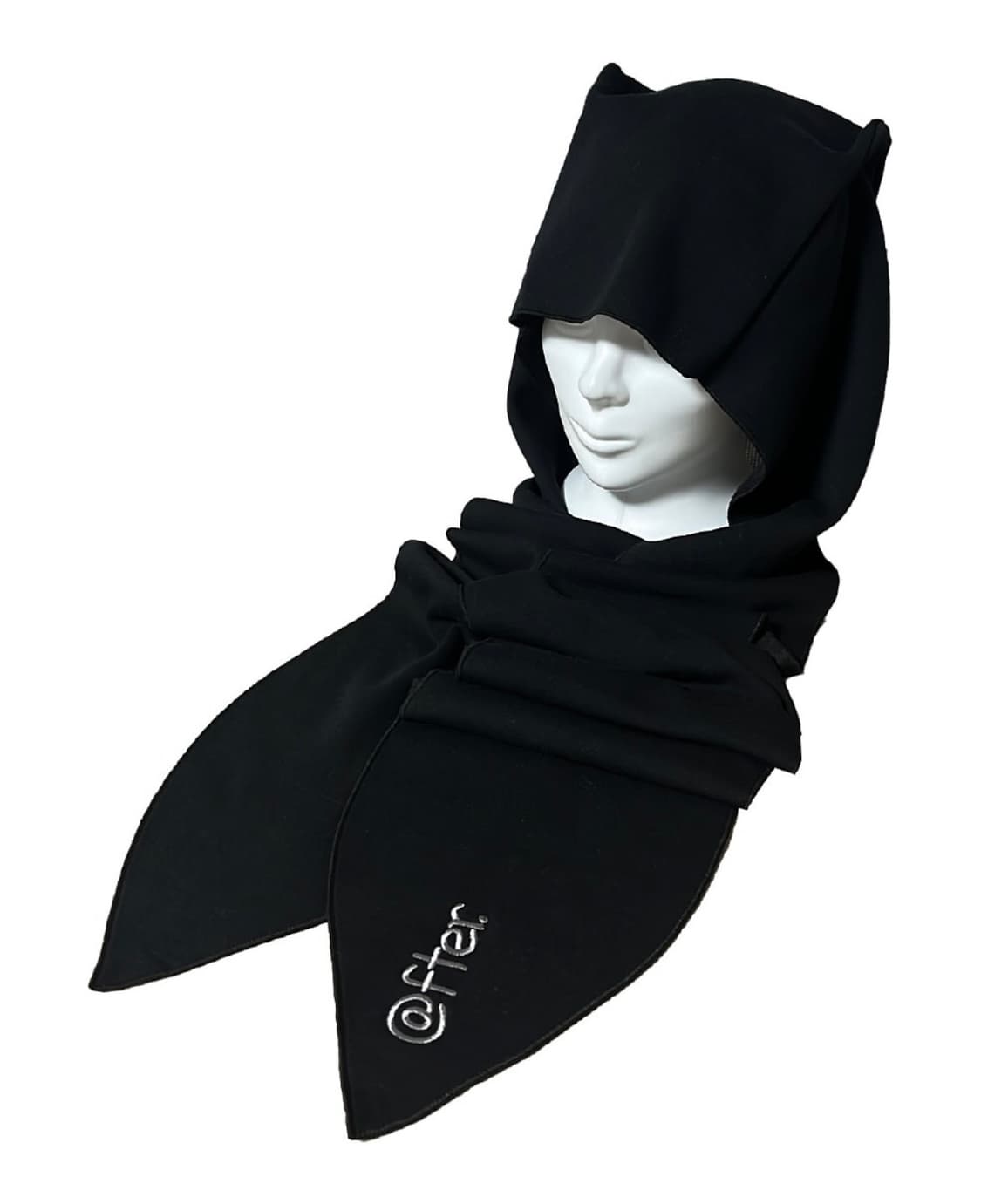 애프터누드 퍼 후드 머플러 (BLACK) 상품이미지2