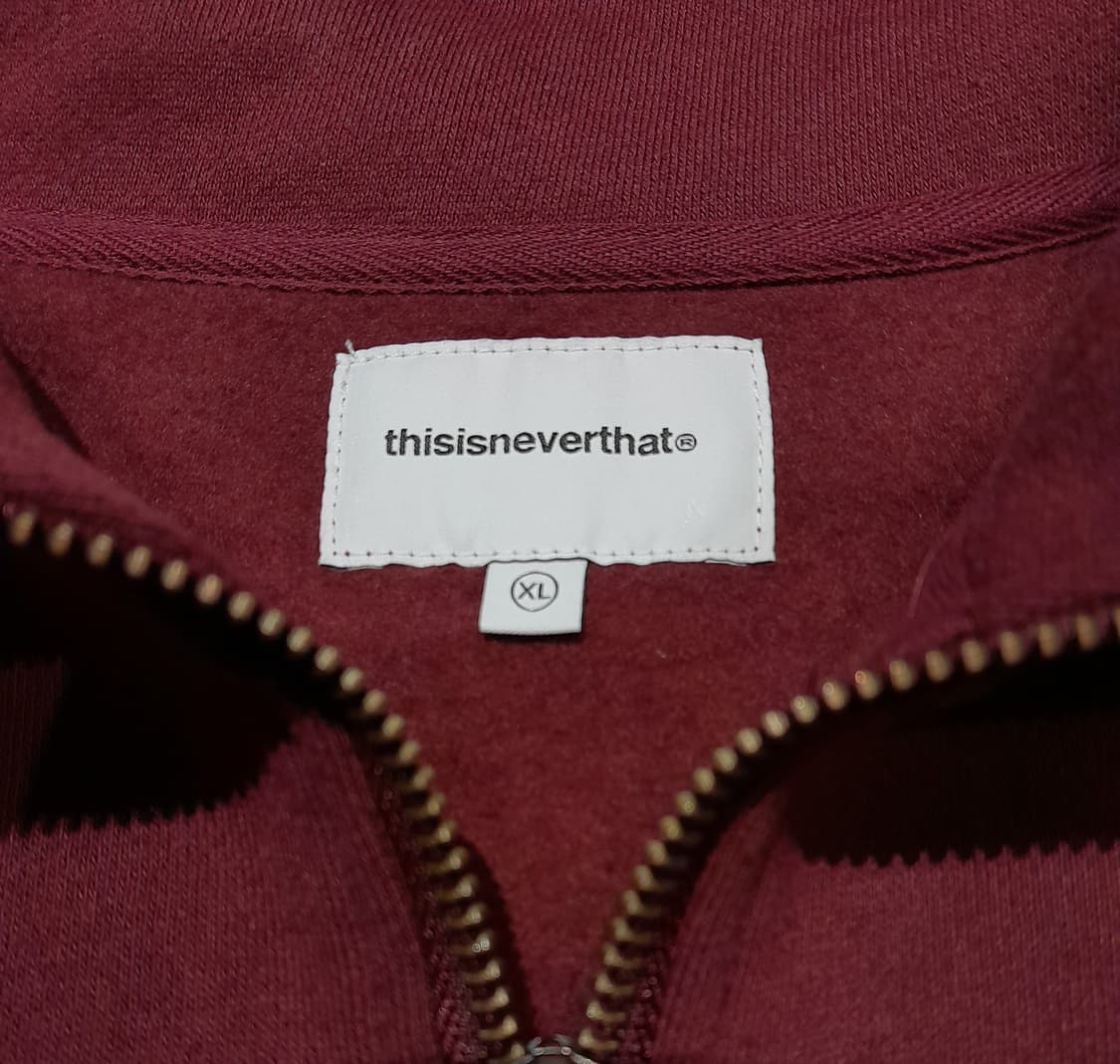 💥디스이즈네버댓 하프집업 자수 맨투맨 버건디 (XL) 상품이미지8