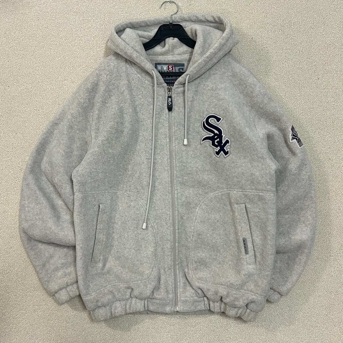 (L) 90s MLB WWS 시카고 화이트삭스 후리스 후드집업 상품이미지1