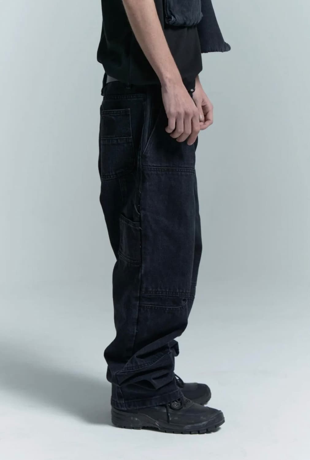 MPa DOUBLE KNEE PANTS (BLACK) 상품이미지4