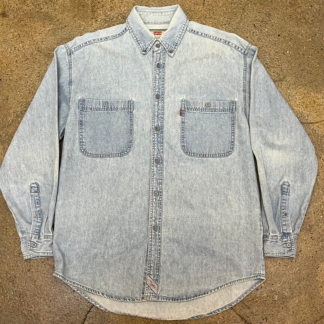 미국 빈티지 리바이스 연청 데님 셔츠 남방 상품이미지2