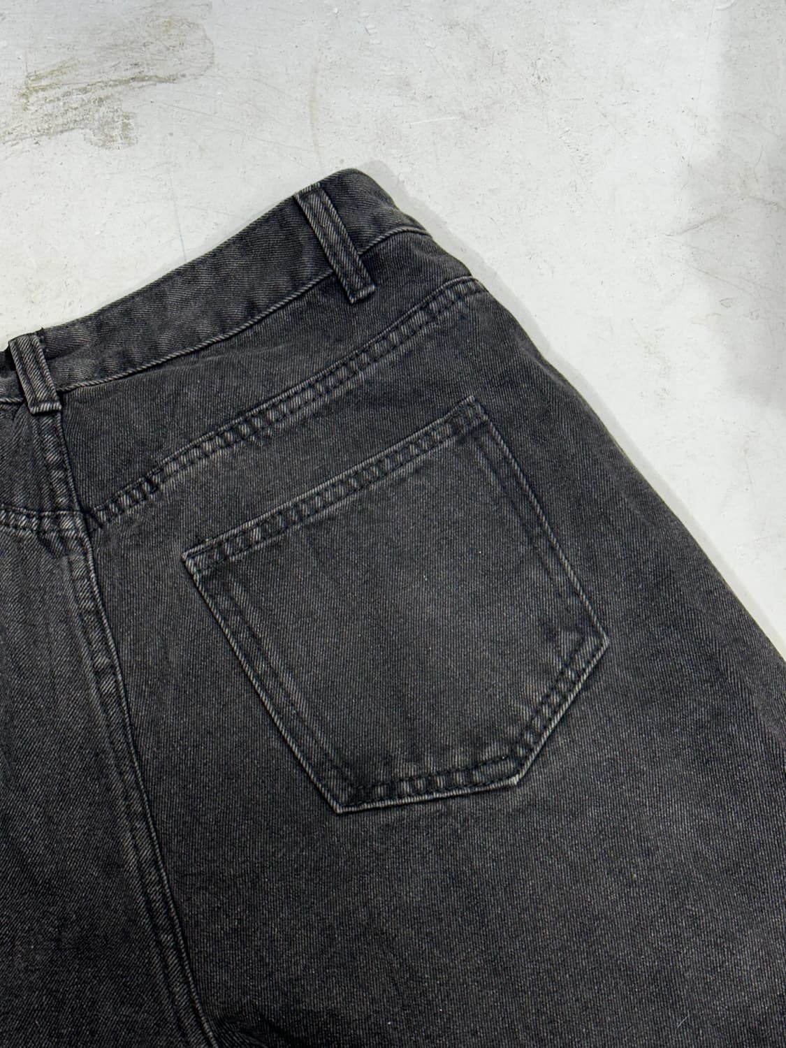 빈티지 흑청 와이드 데님 팬츠 M 상품이미지6