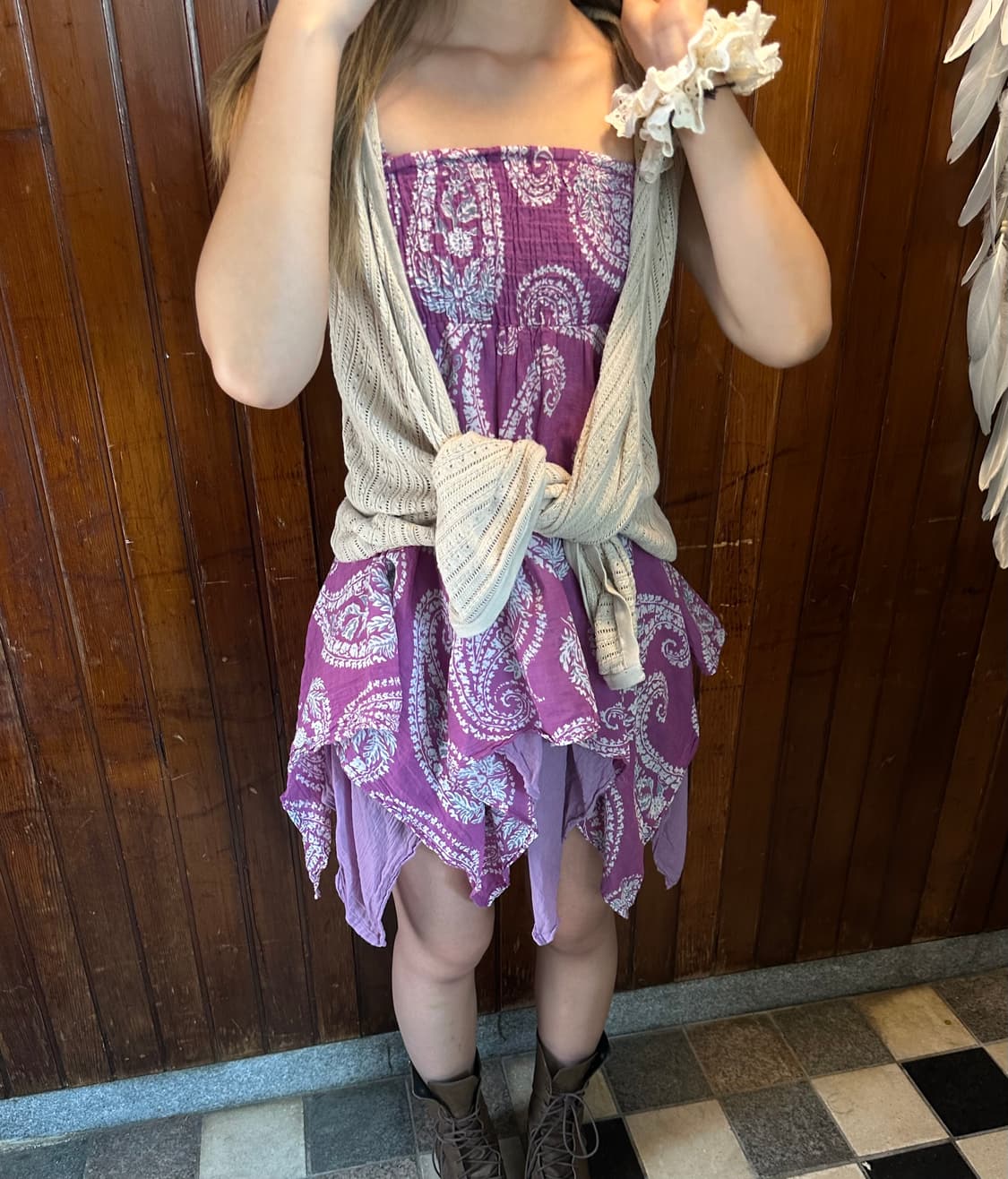 bohemian hood vest 상품이미지3